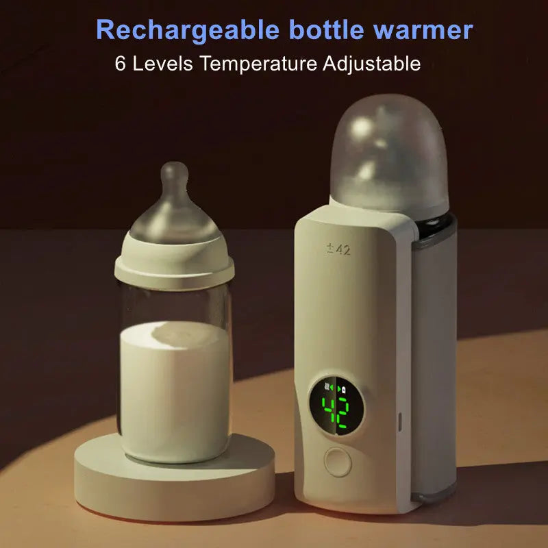 Portable Wireless Baby Bottle Warmer – USB Rechargeable & Travel-Ready CJ