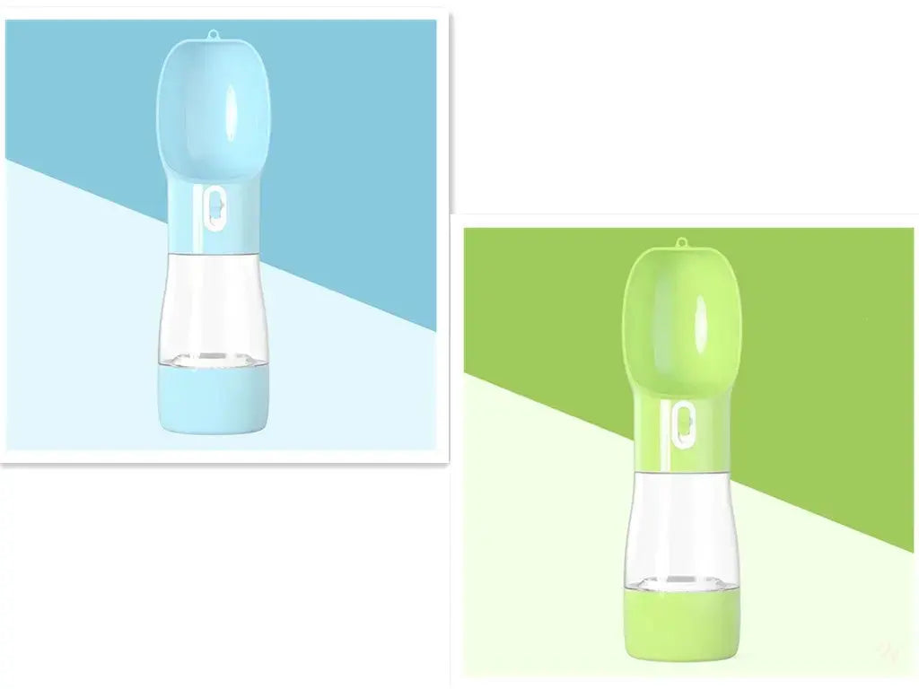 "2-in-1 "No-Mess" Pet Portable Water & Snack Dispenser for Adventures Leak-Proof CJ