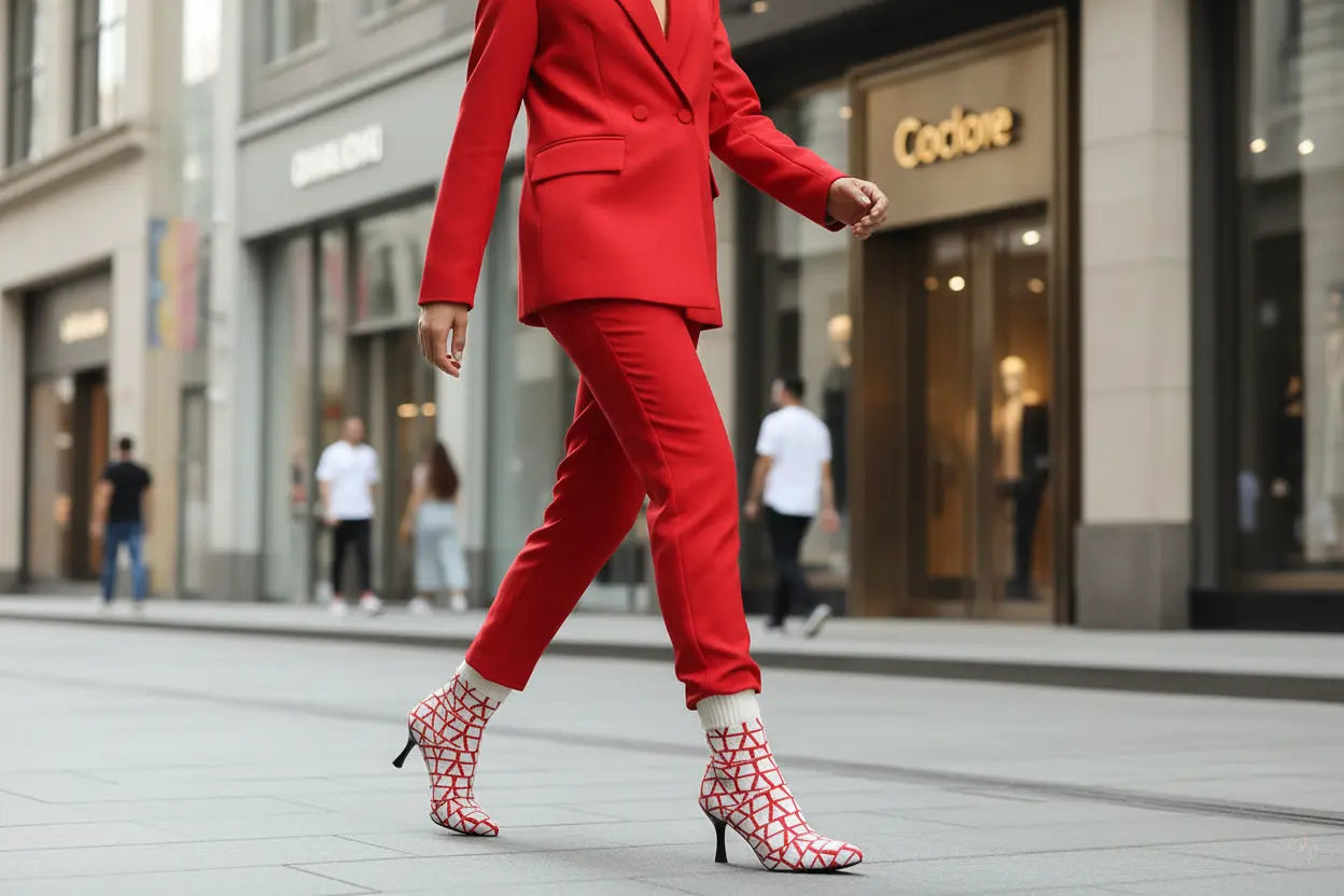 Mesh Point Toe Stiletto Boots Trendsi