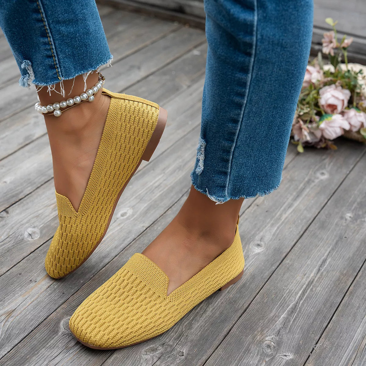 👟 Square Toe Slip-Ons – Effortless Style, Everyday Comfort