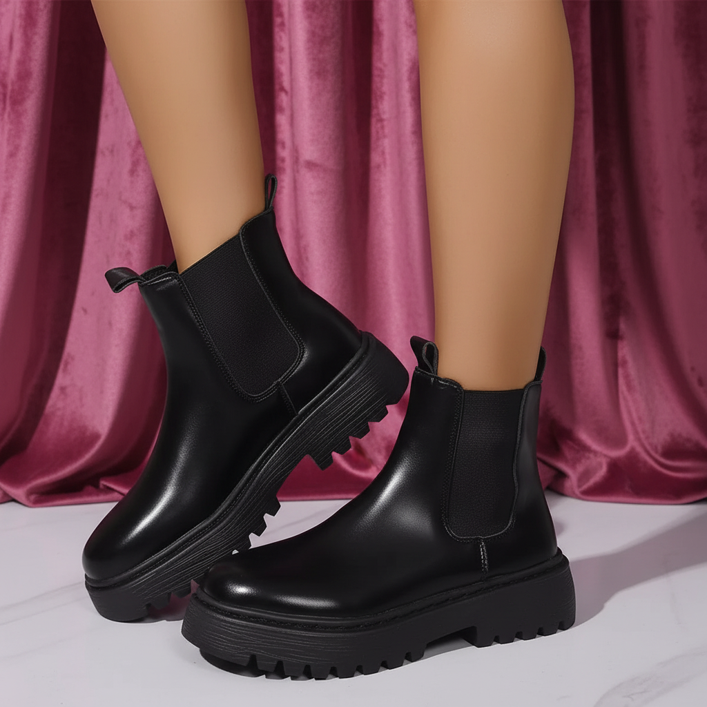Strut Bodly-Round Toe Platform Boots Trendsi