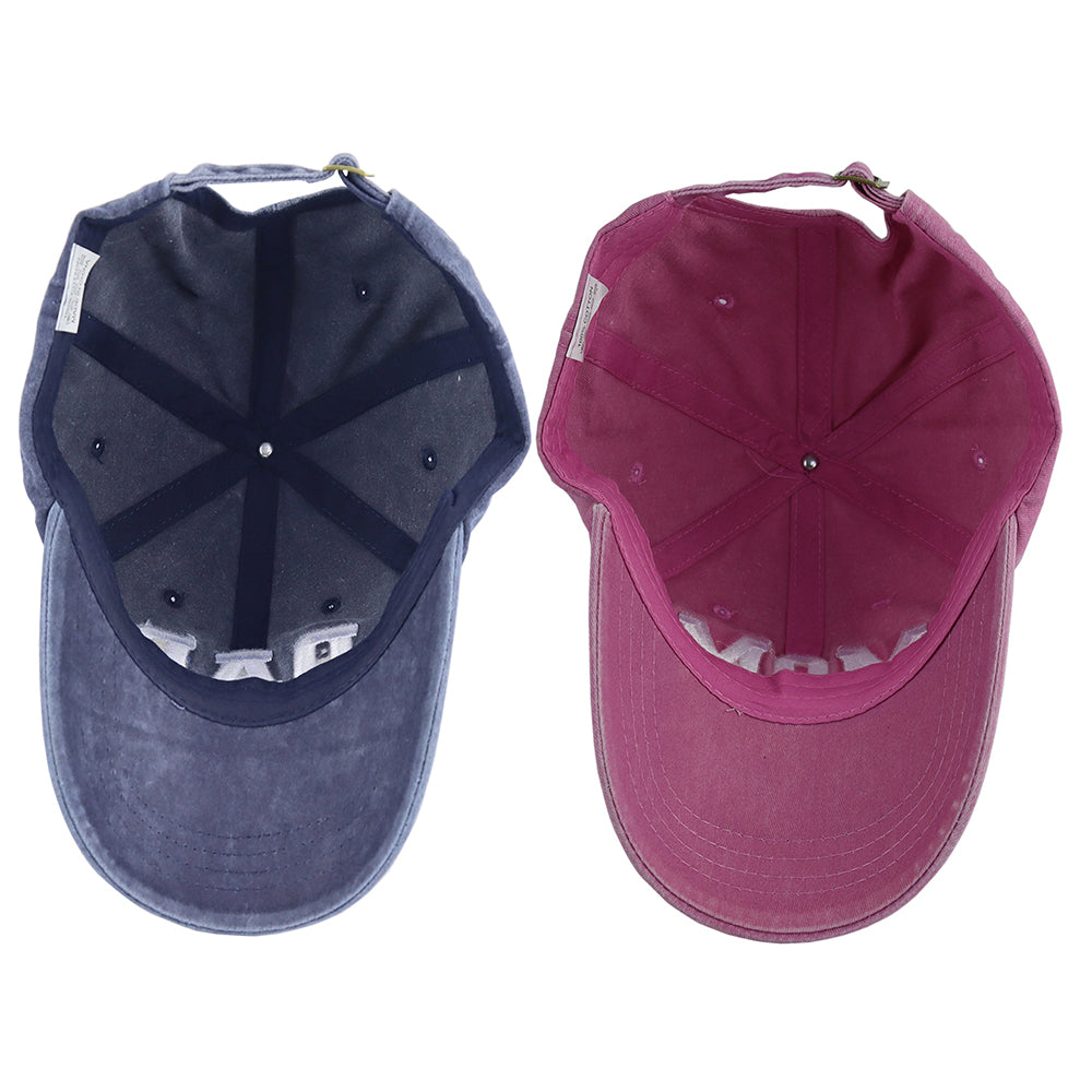 Mom & Dad Embroidered Hat Set | New Parent Gift & Parents Toolkit |