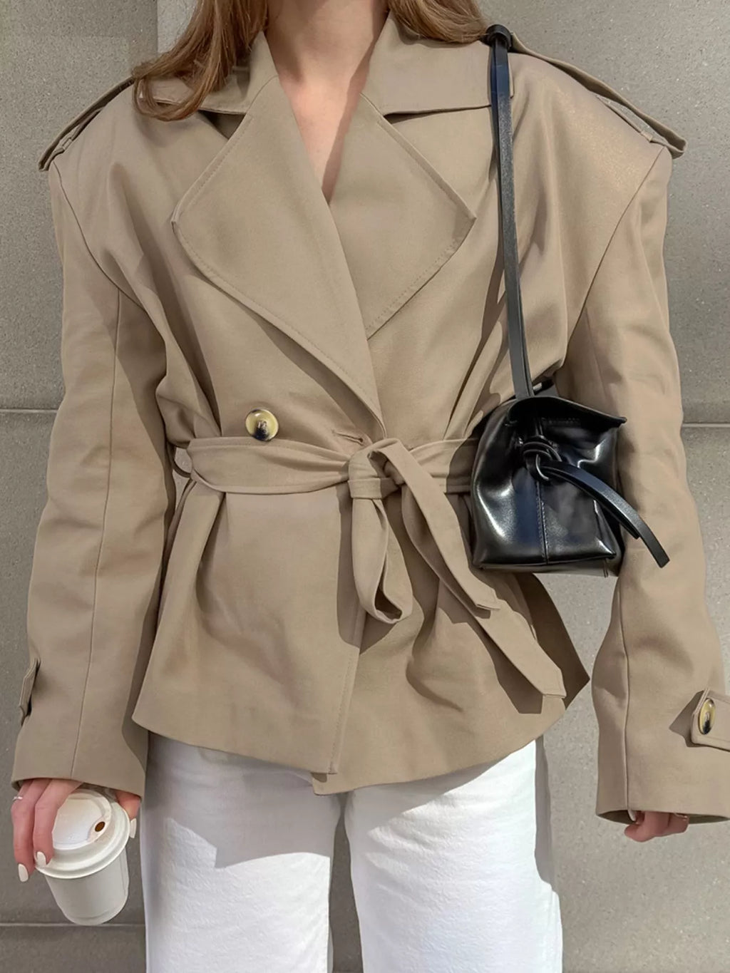 Chic Double-Breasted Belted Trench Coat Chic Double-Breasted Belted Trench Coat