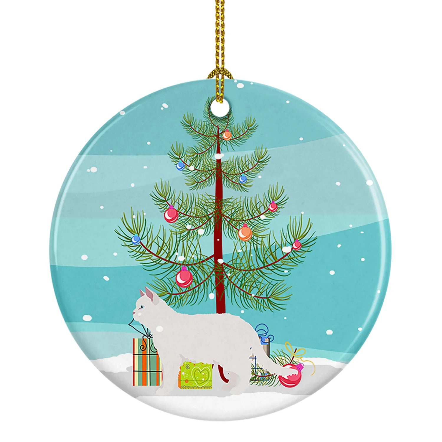 🎄Ceramic Christmas Ornament – Poodle Breed Artwork | Personalized Porcelain Tree Decoration | Caroline’s Treasures “Merry Christmas Tree” Collection