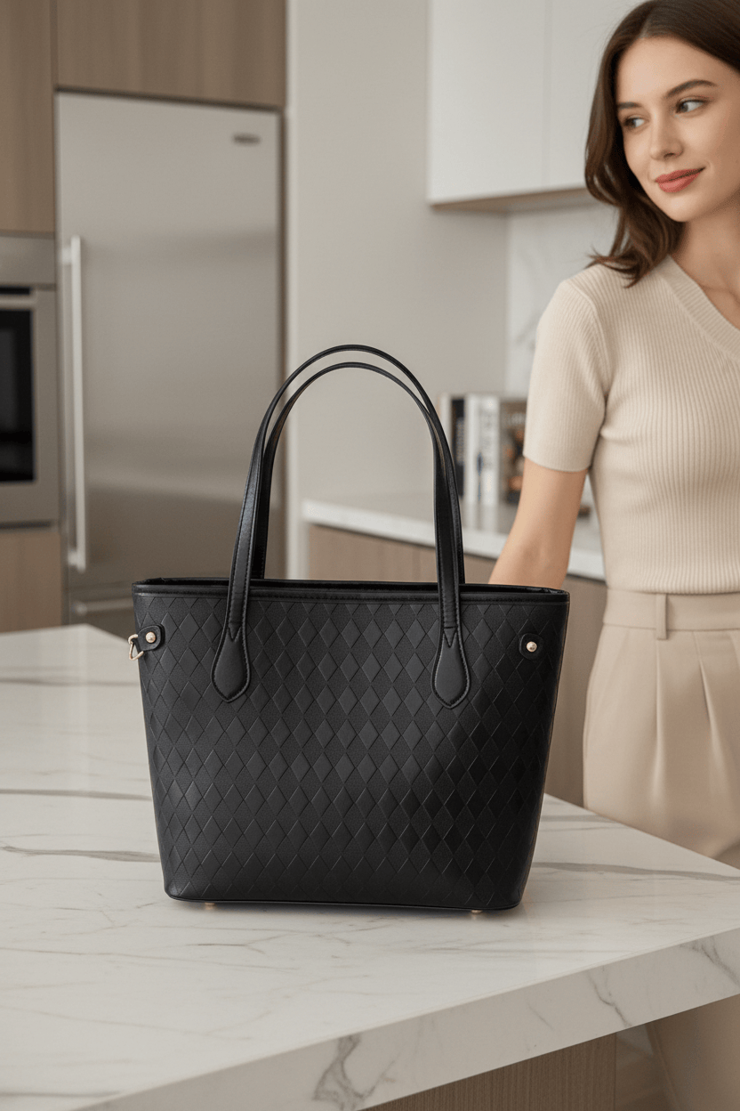 Trendsi Woven Pattern Tote Bag Woven Pattern Tote Bag