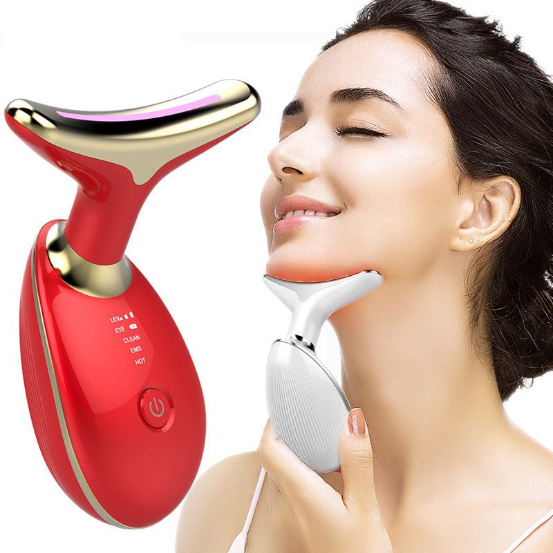 EMS Thermal Neck Lifting And Tighten Massager Electric Microcurrent Wrinkle Remover CJ