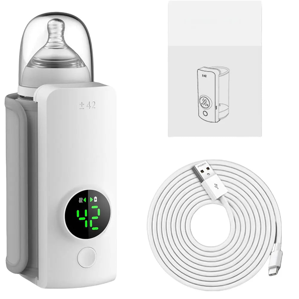 🍼 Warm Bottles Anywhere—Rechargeable Portable Bottle Warmer for On-the-Go Baby Feeding