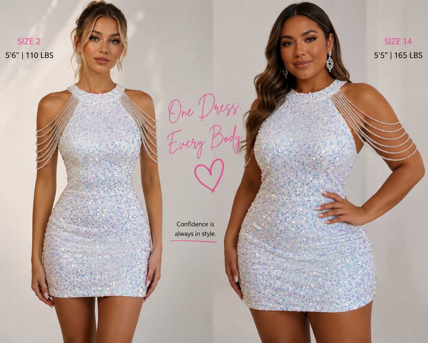 Sequin Embellished Bodycon Mini Dress – Date night Worthy Trendsi