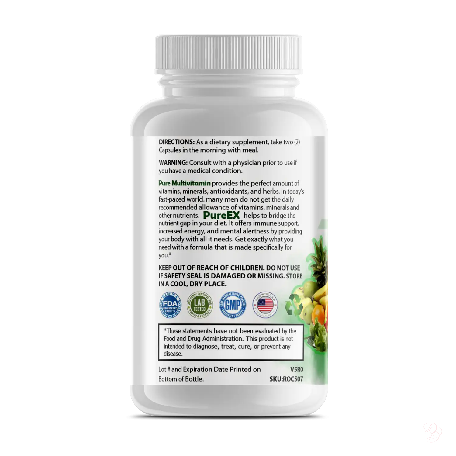 Pure Men’s Multivitamin Gummies- Hormone, Immune & Antioxidant Support DC-Purex Nutrition