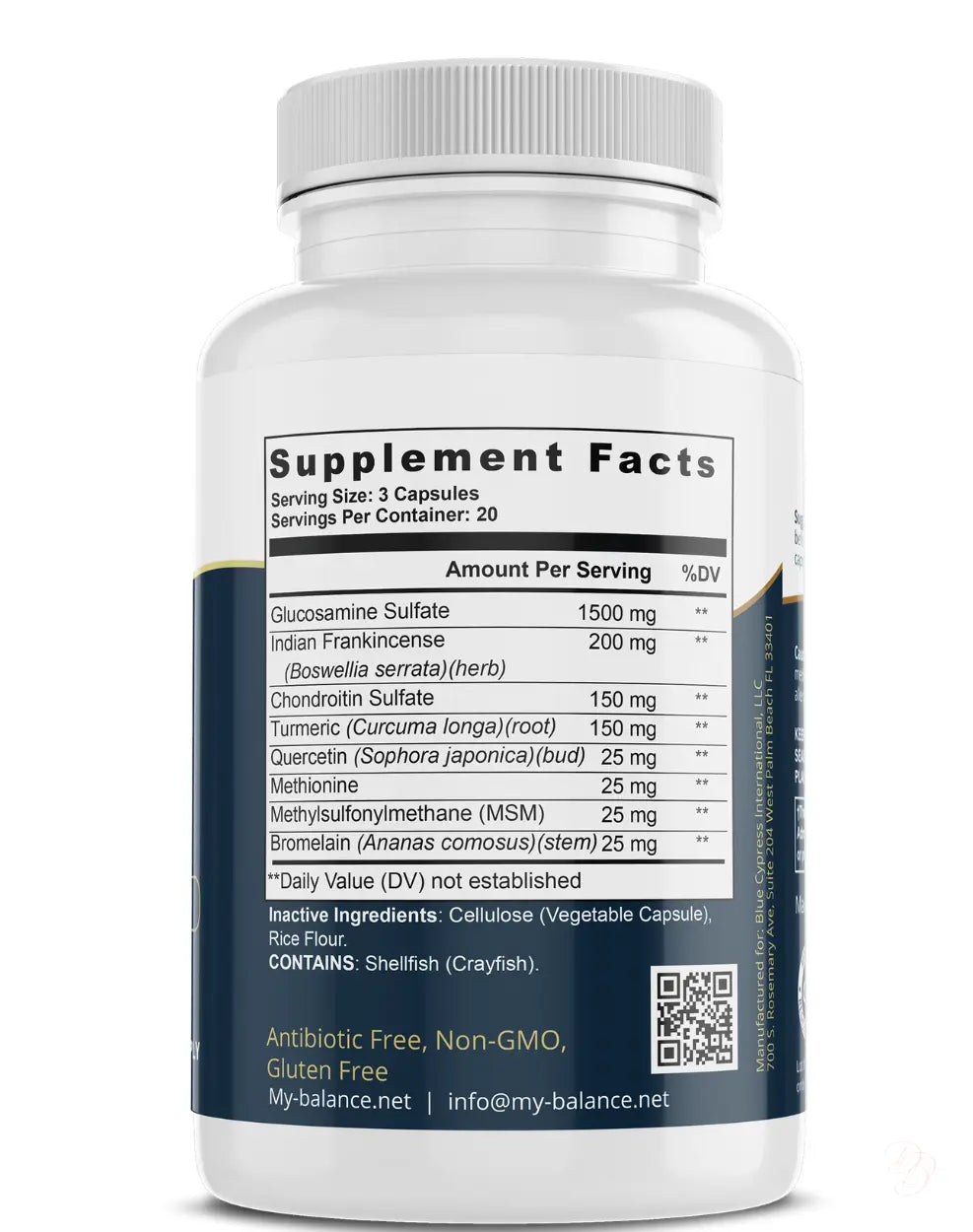 Joint Support - Glucosamine Sulfate Master Formula DC-My Balance Nutrisentials