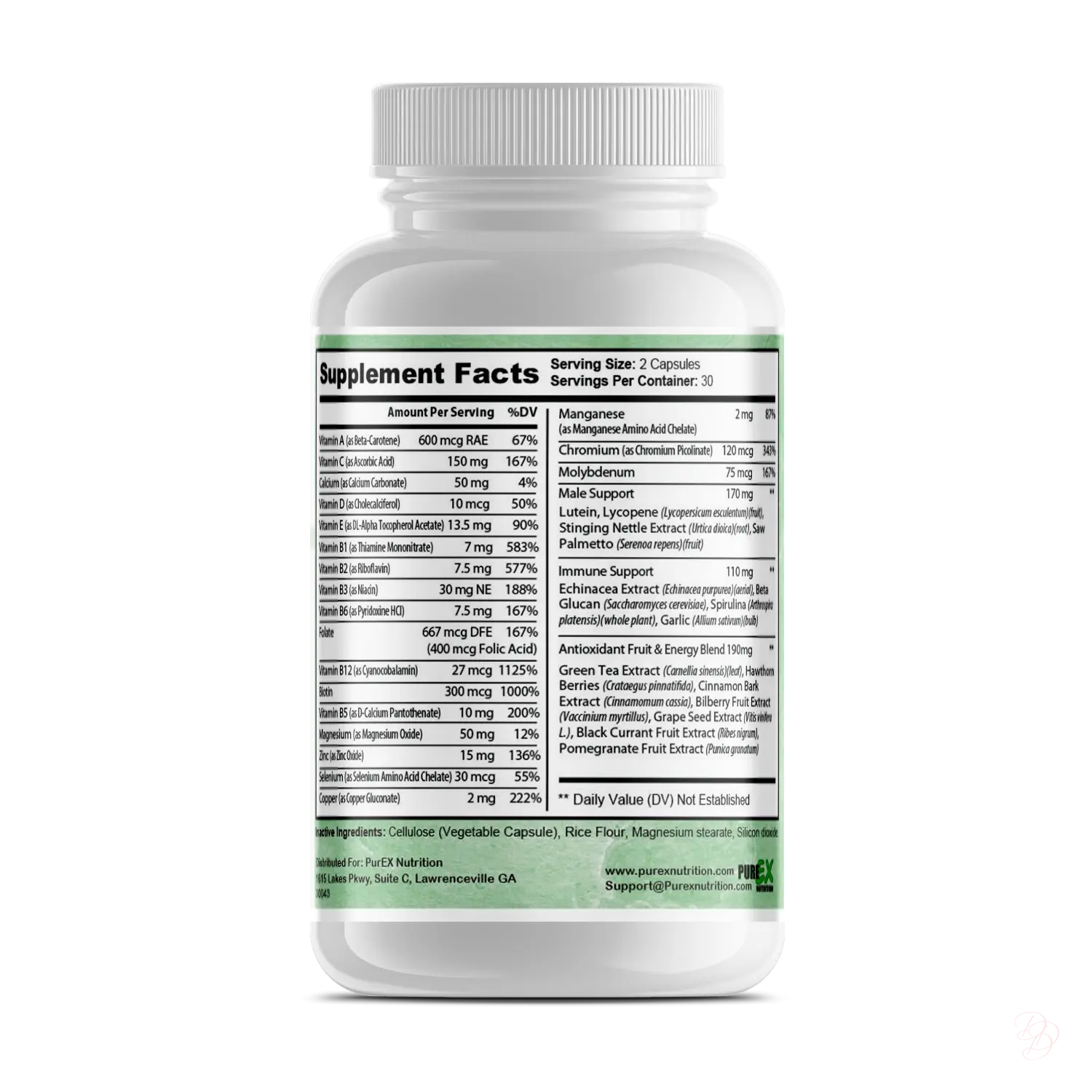 Pure Men’s Multivitamin Gummies- Hormone, Immune & Antioxidant Support DC-Purex Nutrition