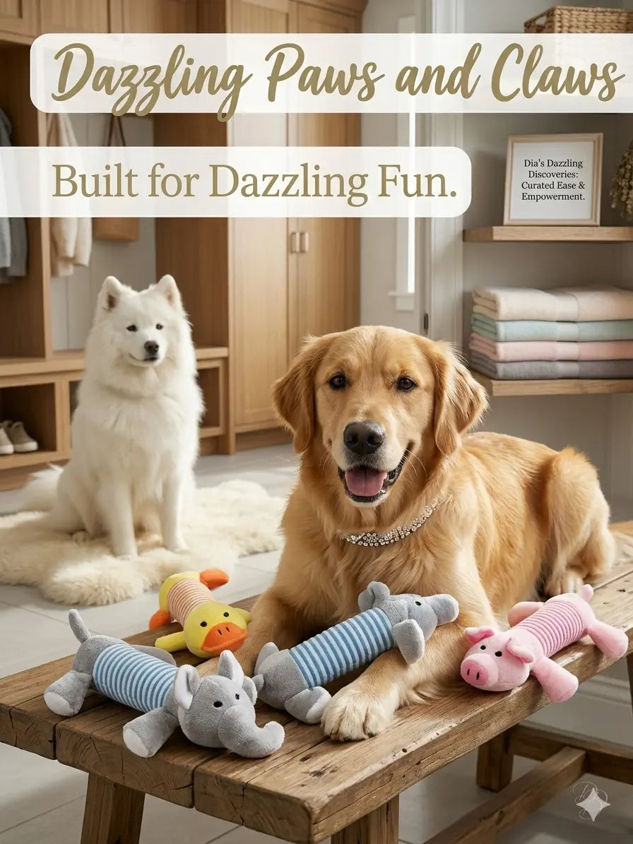 Funny Dog Sound Squeak Pet Toy-Plush Chew & Play Companion CJ