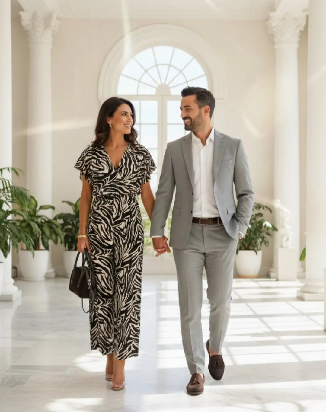 Leopard Print Short Sleeve Wide-Leg Mob Wife Jumpsuit Trendsi