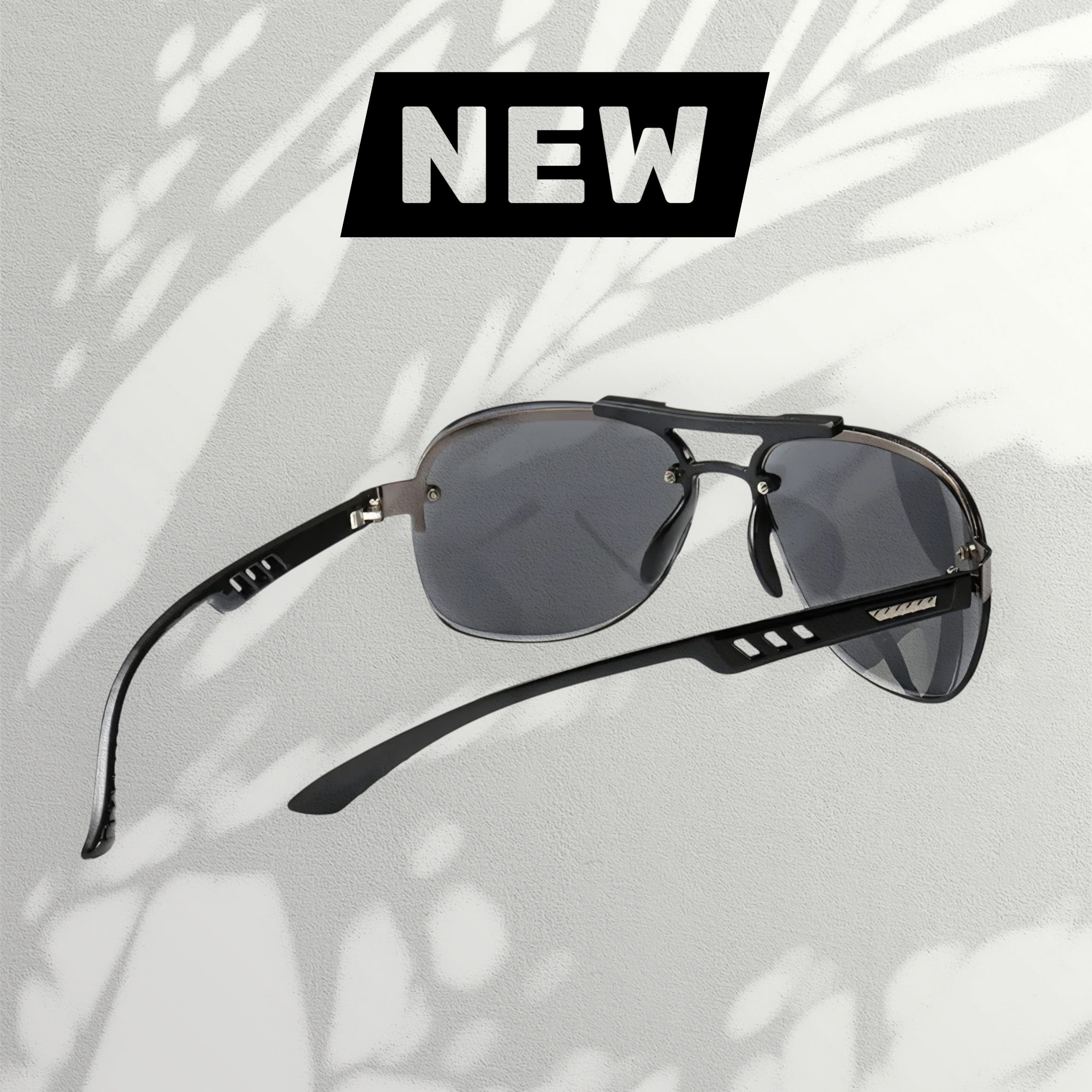 Men's Rimless Aviator Sunglasses | Lightweight Flat-Top-UV400 Protection