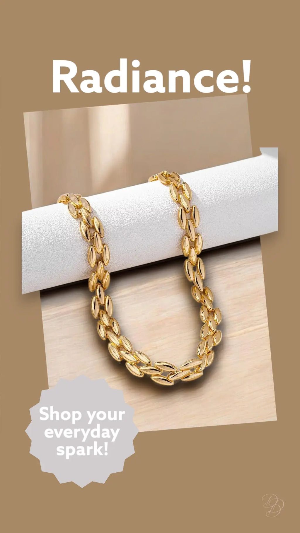 18K Gold-Plated Chunky Necklace Trendsi
