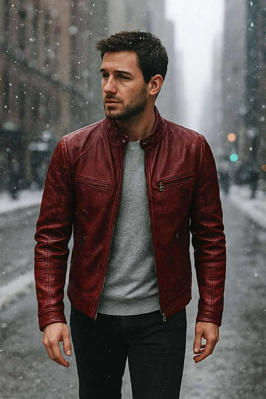 Men's PU Leather Jacket – Confidence in Every Stitch Trendsi