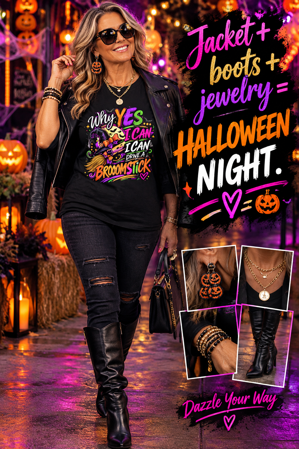 halloween tshirt "Why Yes I Can Drive a Broomstick" Halloween Graphic Tee "Why Yes I Can Drive a Broomstick" Halloween Graphic Tee