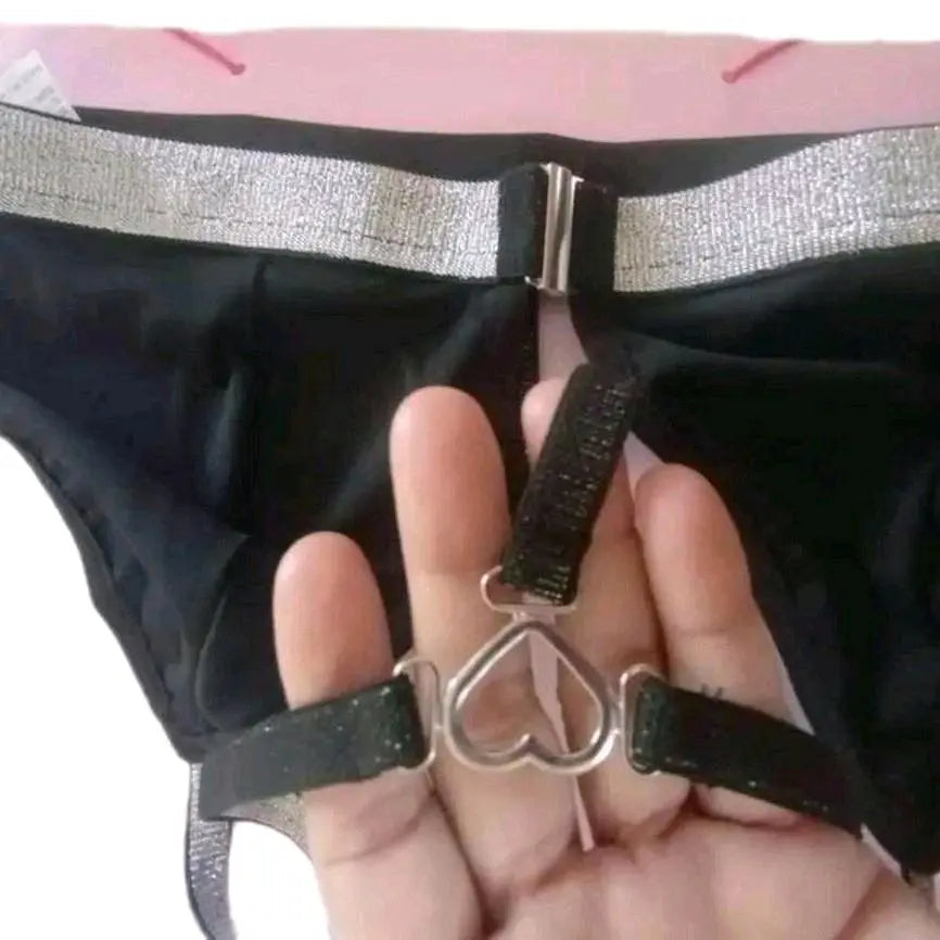 Women's Casual Bralette - Comfortable Fit with Back Design, Knit Fabric, Wireless, Lightweight, No Padding - Everyday Outfit Soft Smooth Style Sexy Spaghetti Strap Silver Black Solid Dias Dazzling Discoveries