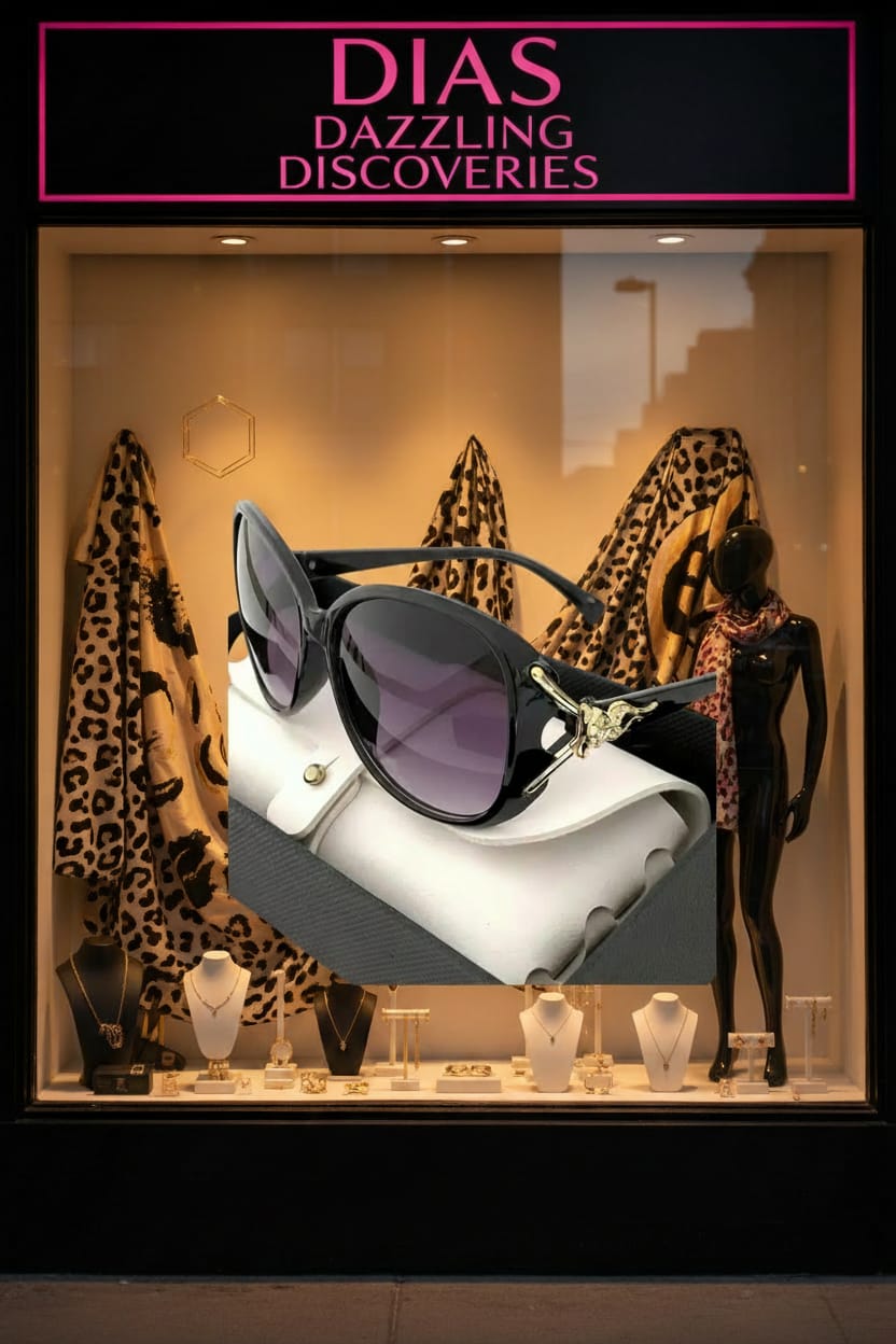 Round Polarized Sunglasses-Fox Emblem Round Polarized Sunglasses - Dias Dazzling Discoveries