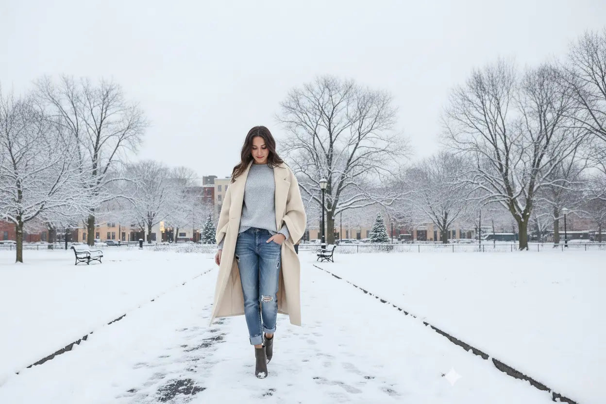 Casual Long Woolen Coat – Warm, Stylish & Made to Empower Dias Dazzling Discoveries