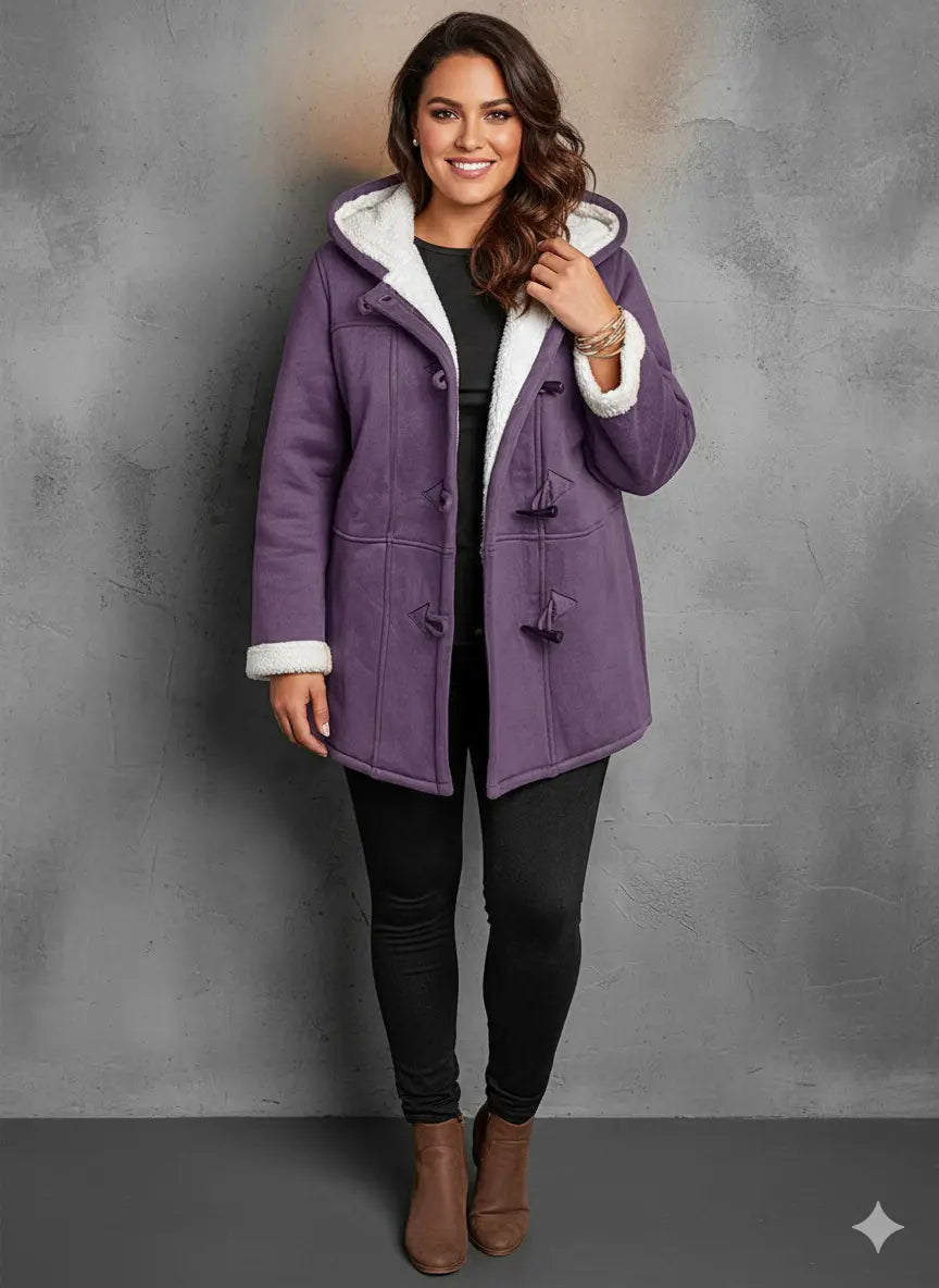 Snuggle up in the Dias Dazzling Discoveries Full Size Cozy Sherpa Lined Coat Trendsi