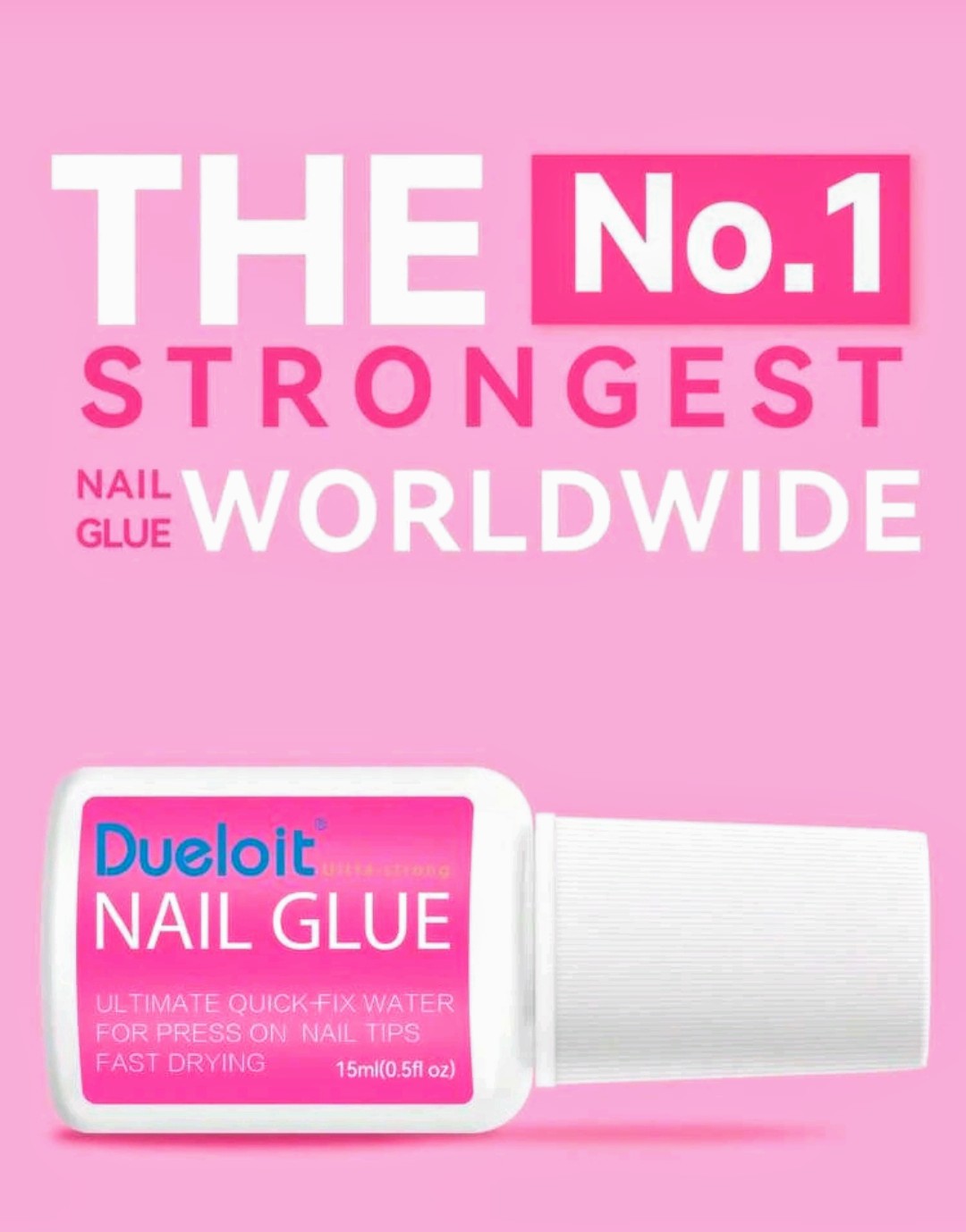 Super Strong Nail Glue for Press On Nails and Tips - 8 ml, High-Performance Formula, Full Coverage Hold, Suitable for Various Nail Types