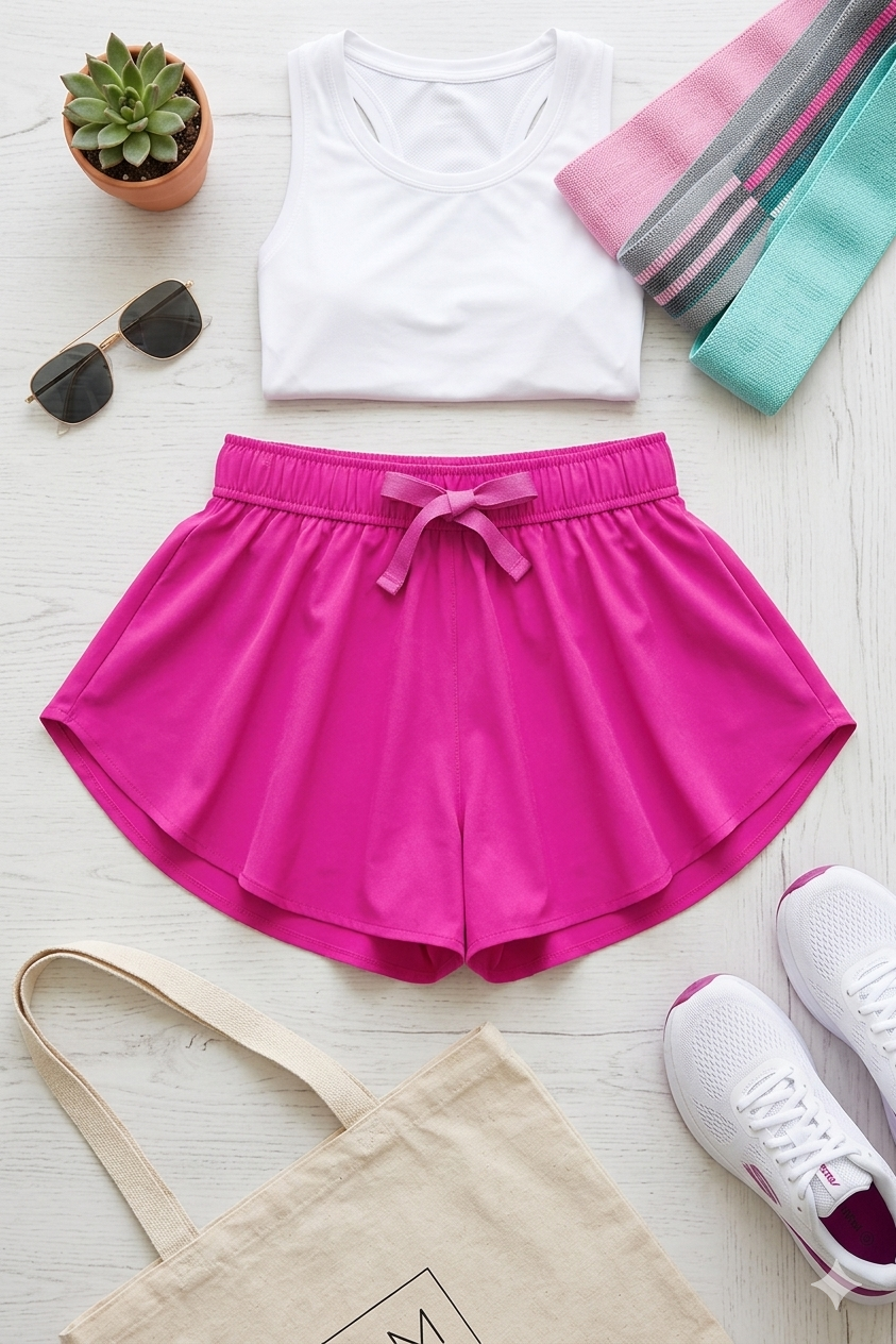 Zenana Tailored Soft Woven Drawstring Active Skort Trendsi