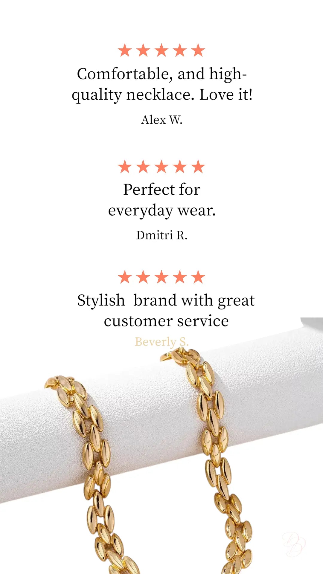 18K Gold-Plated Chunky Necklace Trendsi