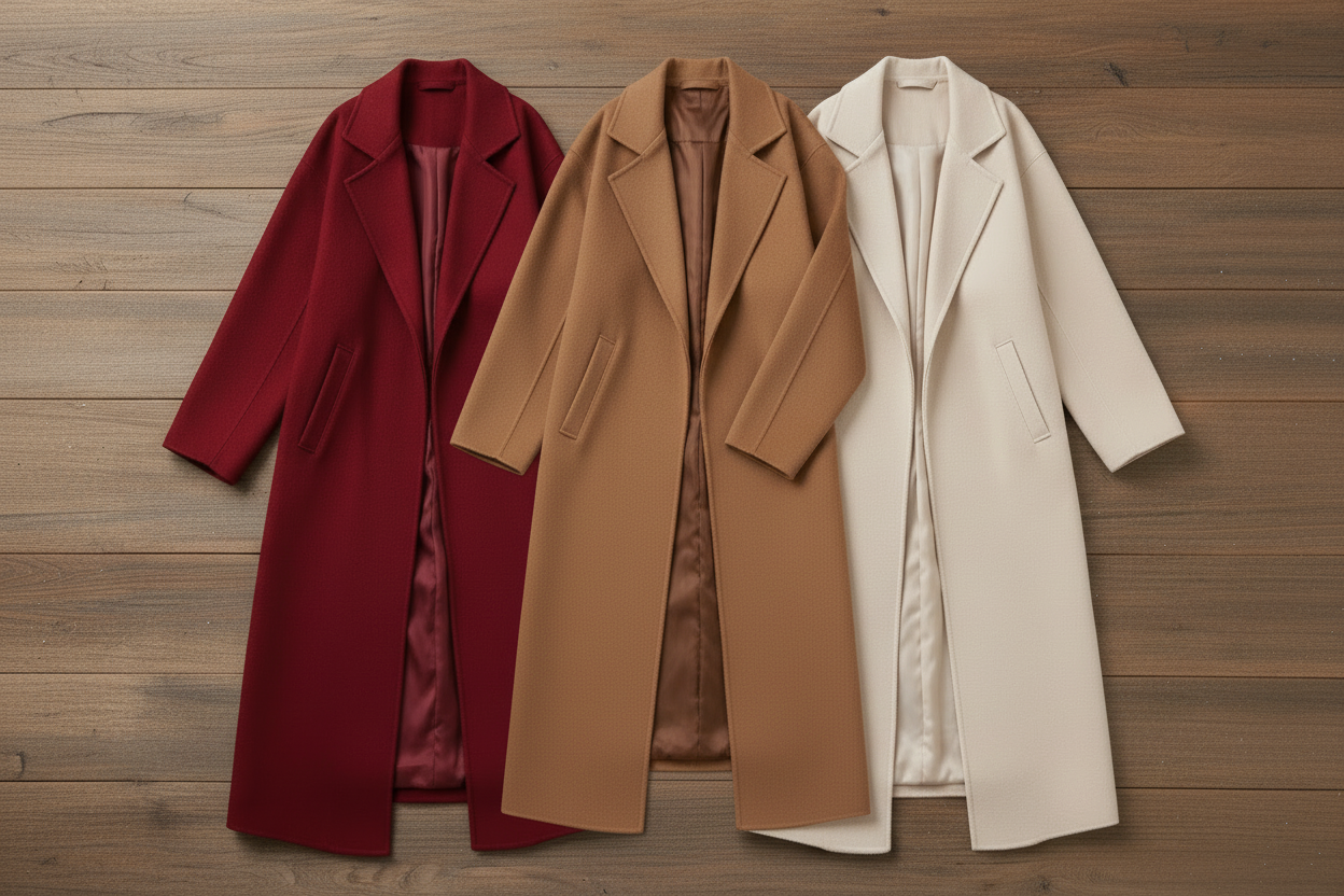 Casual Long Woolen Coat – Warm, Stylish & Made to Empower Dias Dazzling Discoveries