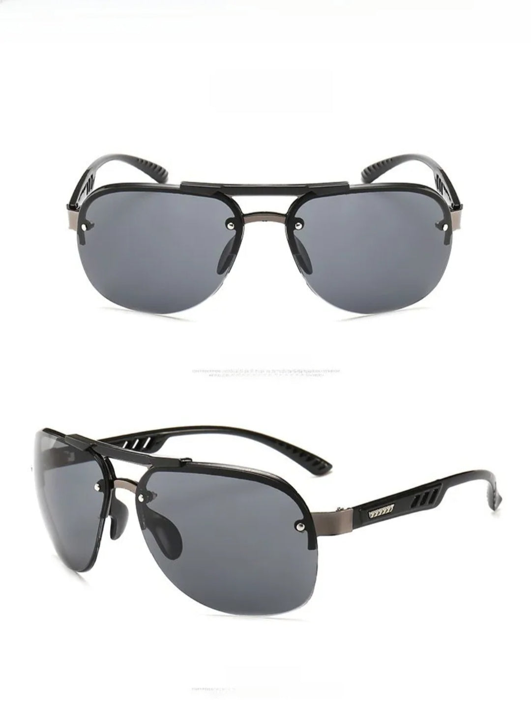 Men's Rimless Aviator Sunglasses | Lightweight Flat-Top-UV400 Protection Dias Dazzling Discoveries