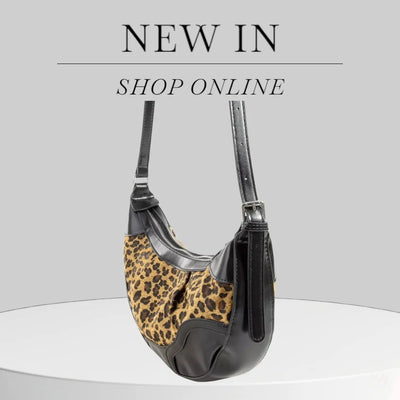 Leopard Print Half Moon Shoulder Bag Trendsi