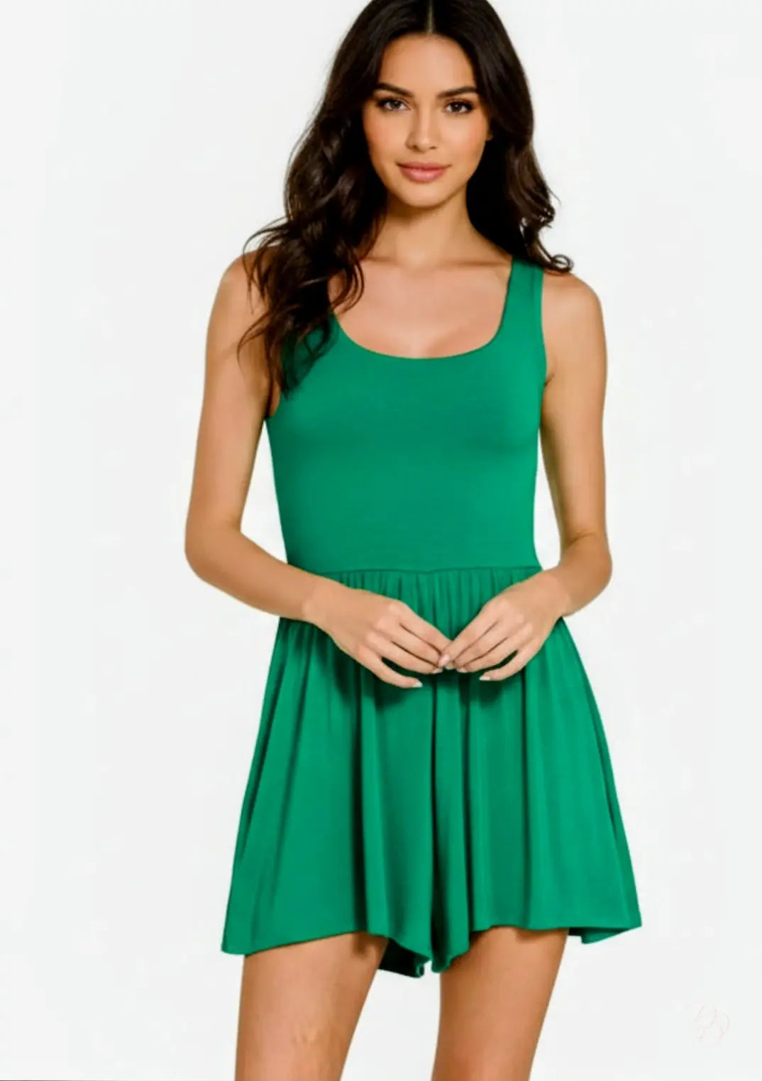 Everyday Essential" Double Layered Tank Romper Trendsi