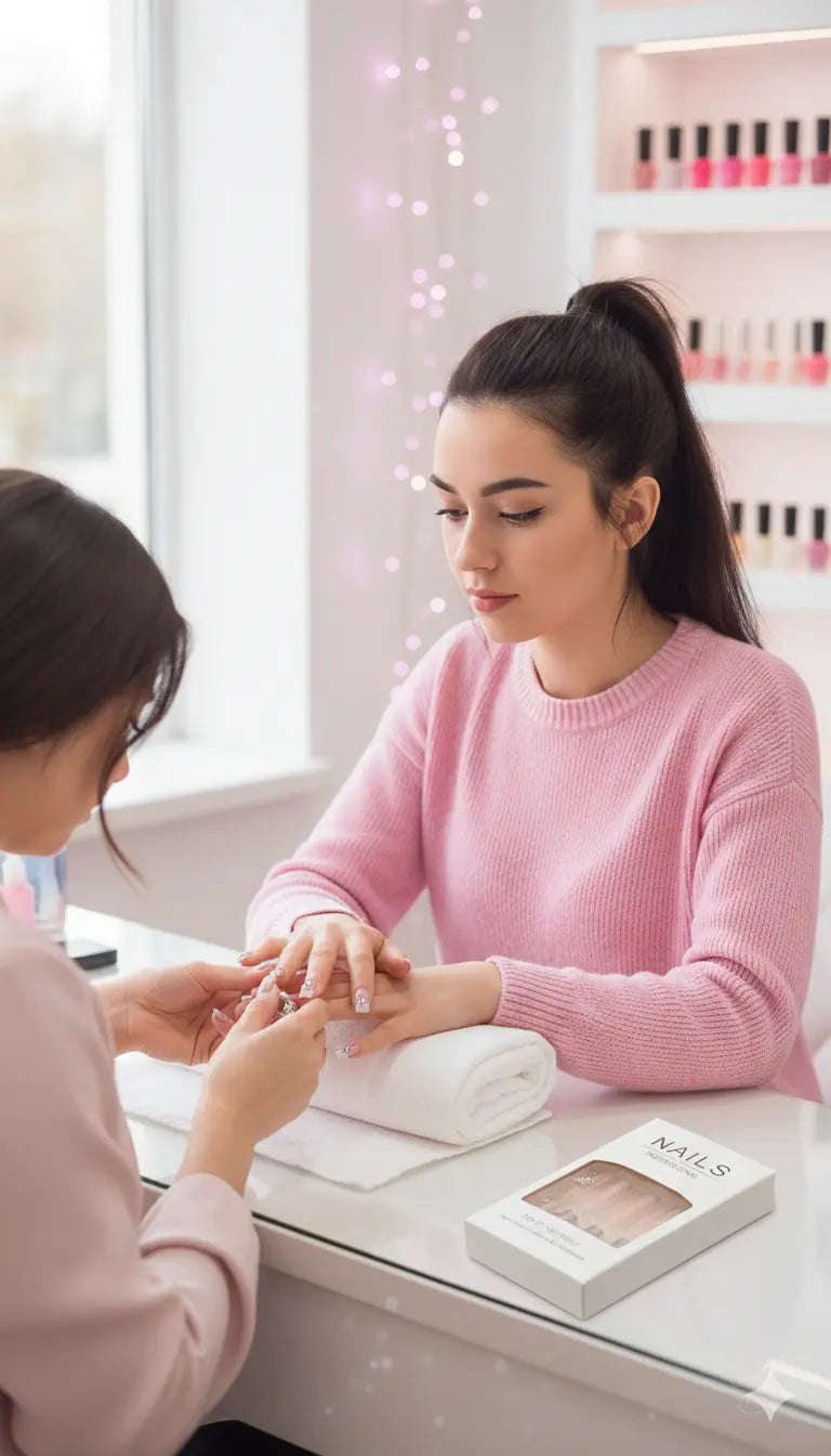 Y2K Glitter & Diamond Press-On Nails | Butterfly Luxury Square Edition Dias Dazzling Discoveries