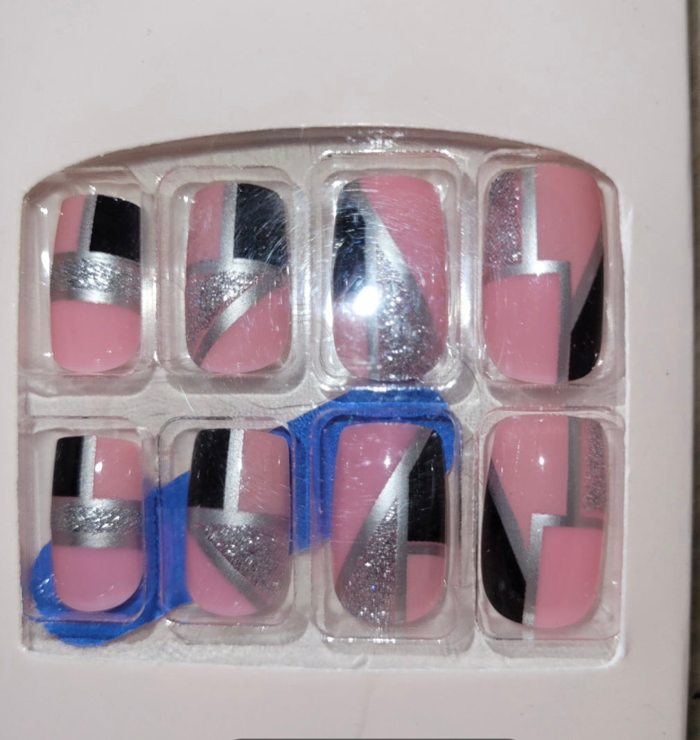Square Press-On Nails – Trendy Multi-Design Manicure Sets Square Press-On Nails – Trendy Multi-Design Manicure Sets