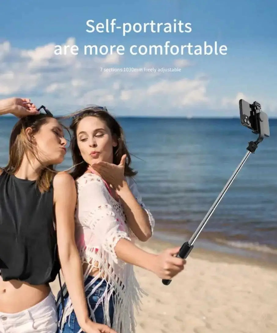 Travel Tripod Selfie Stick  (40-Inch, Black) Dias Dazzling Discoveries