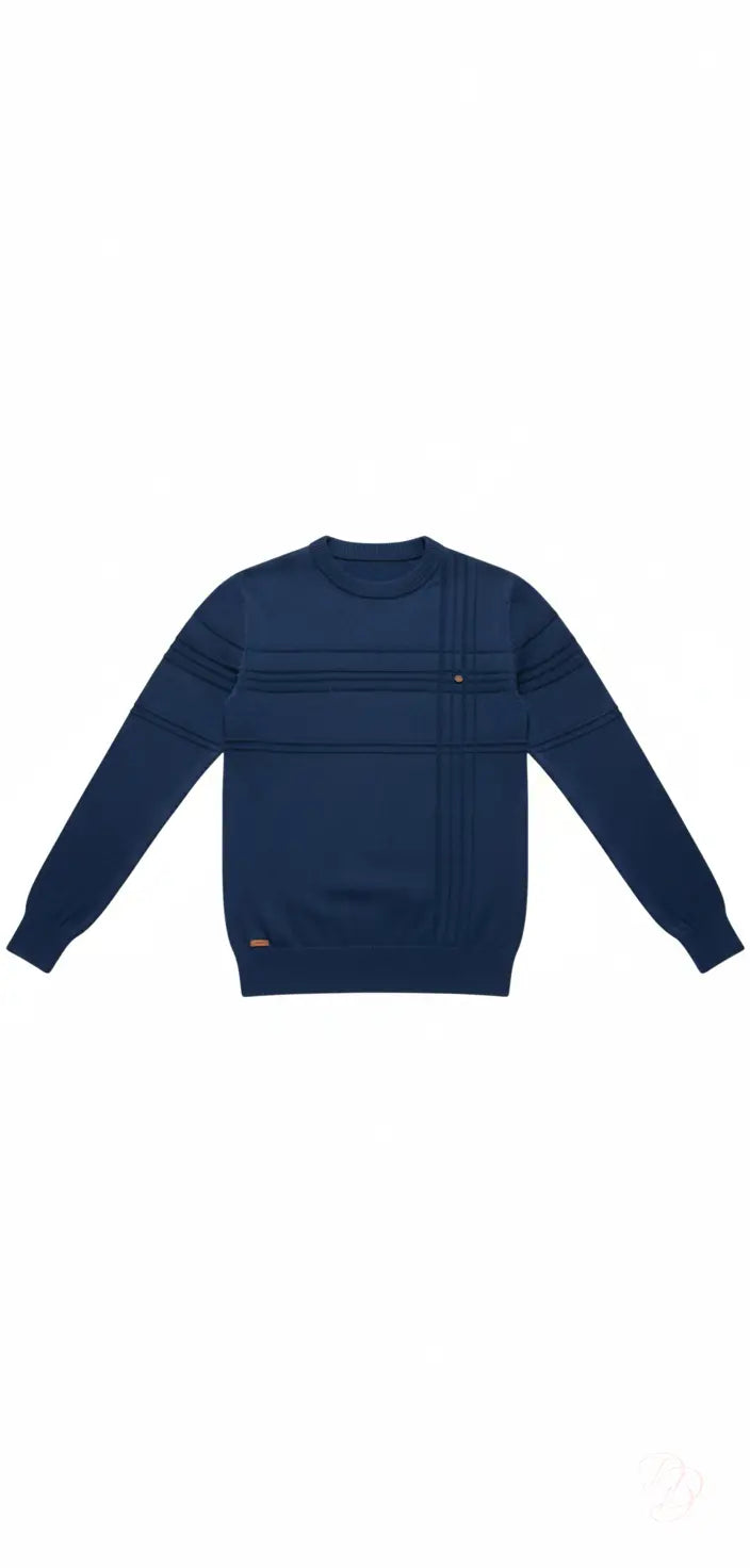 Round Neck Striped Sweater – Soft Stretch, Bold Simplicity Trendsi