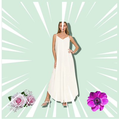 Woven Crinkle Cami Maxi Dress with Side Pockets Trendsi