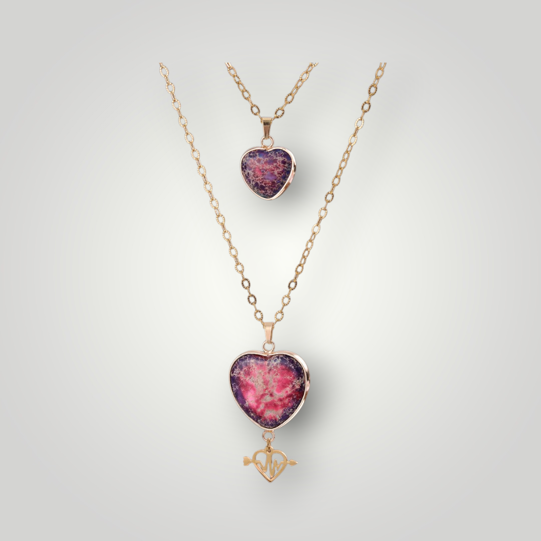 Moonstone Pendant Double Chain Necklace Mother's Day