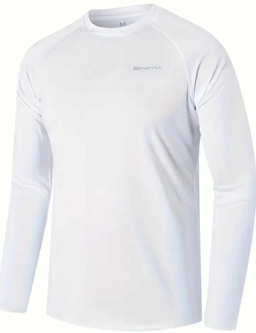 Men's Long Sleeve Protective Shirt, Moisture Wicking, Multi-Sports Use, Sunblock Features, Fits True to Size