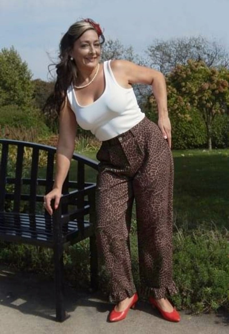 Glamorous Edit✨️Leopard Print Ruffled Hem Shift Jeans Glamorous Edit✨️Leopard Print Ruffled Hem Shift Jeans