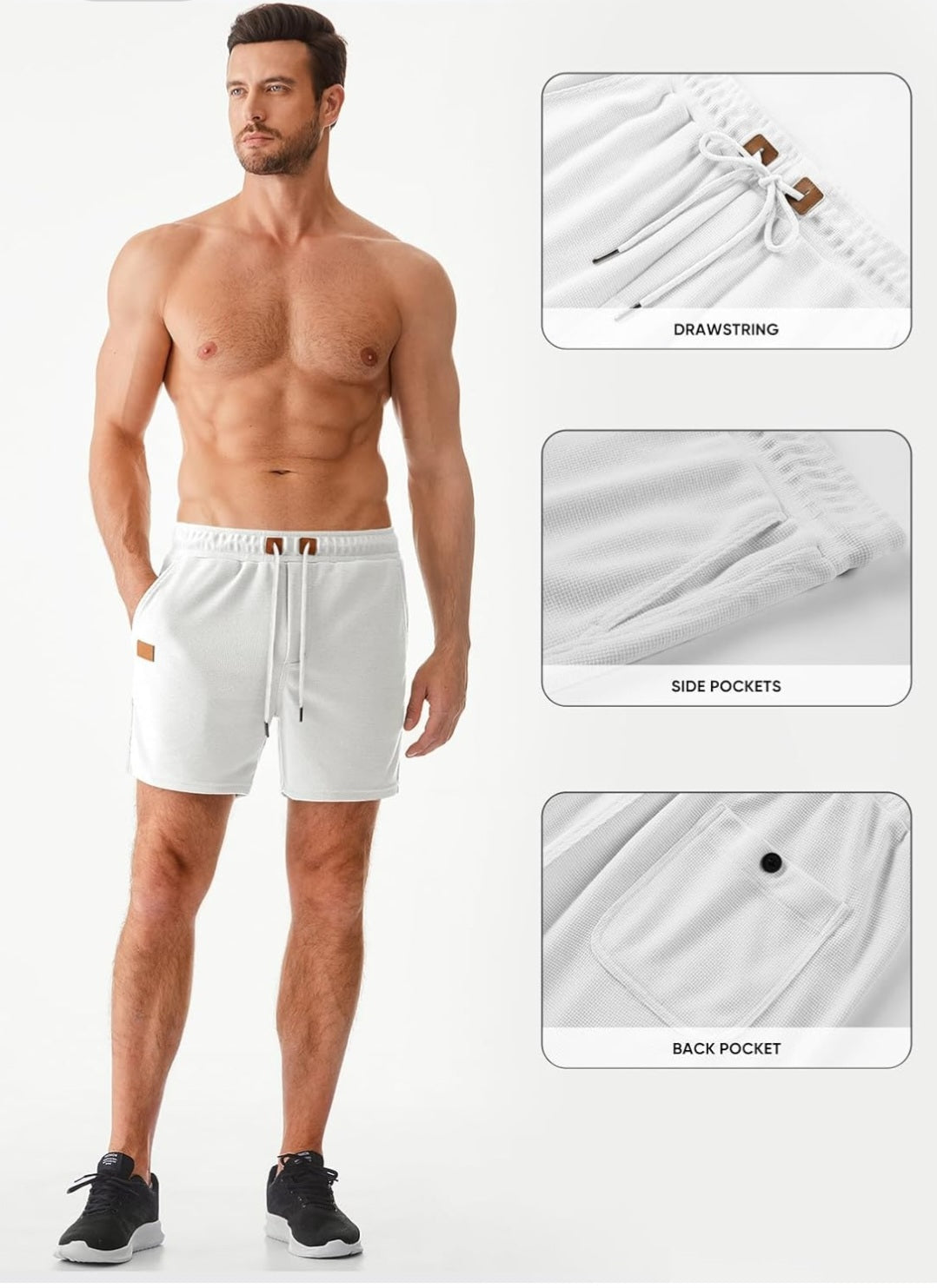 Men’s Premium Waffle Knit Shorts – Regular Fit Dias Dazzling Discoveries