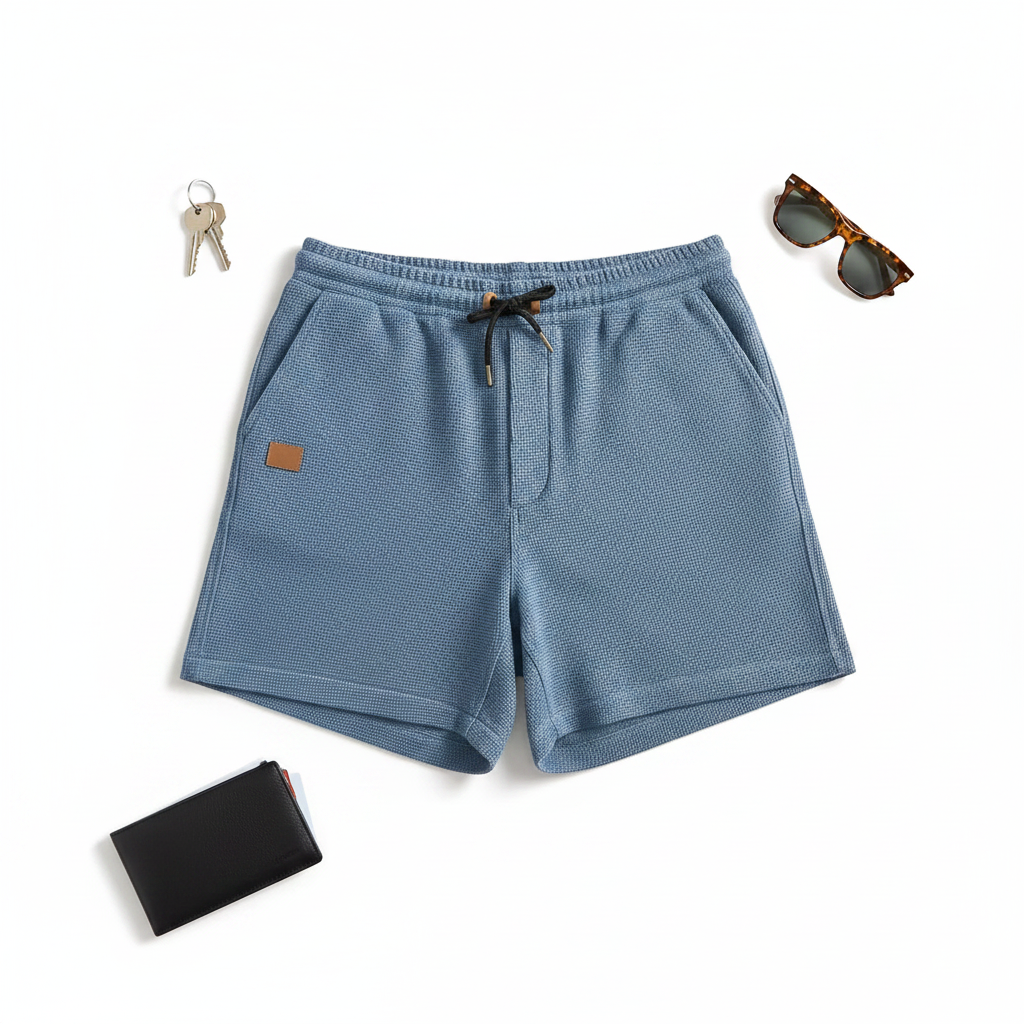 Men’s Premium Waffle Knit Shorts – Regular Fit Premium Waffle Shorts Mens | Men’s Regular Fit Shorts
