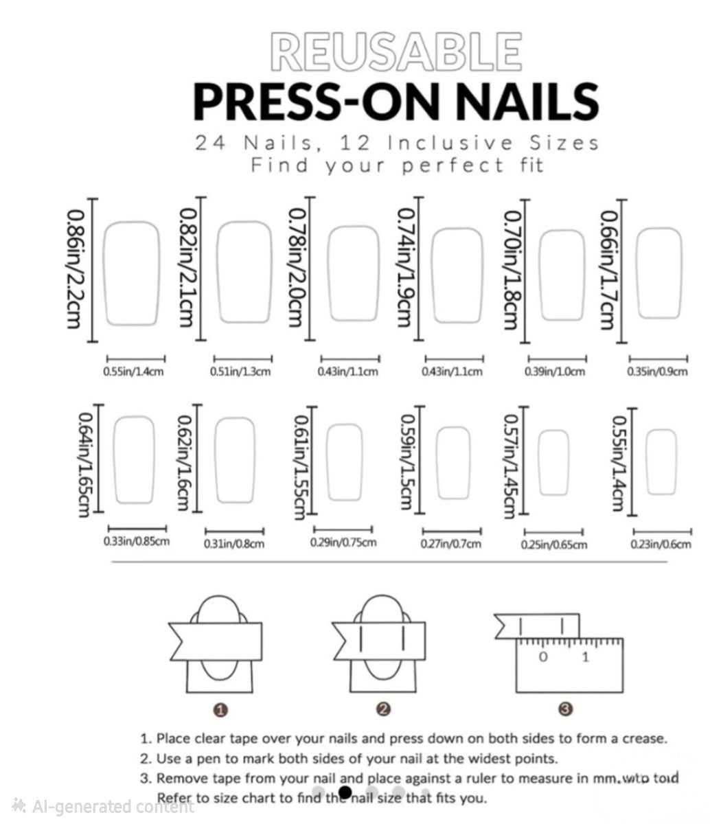 Square Press-On Nails – Trendy Multi-Design Manicure Sets Square Press-On Nails – Trendy Multi-Design Manicure Sets