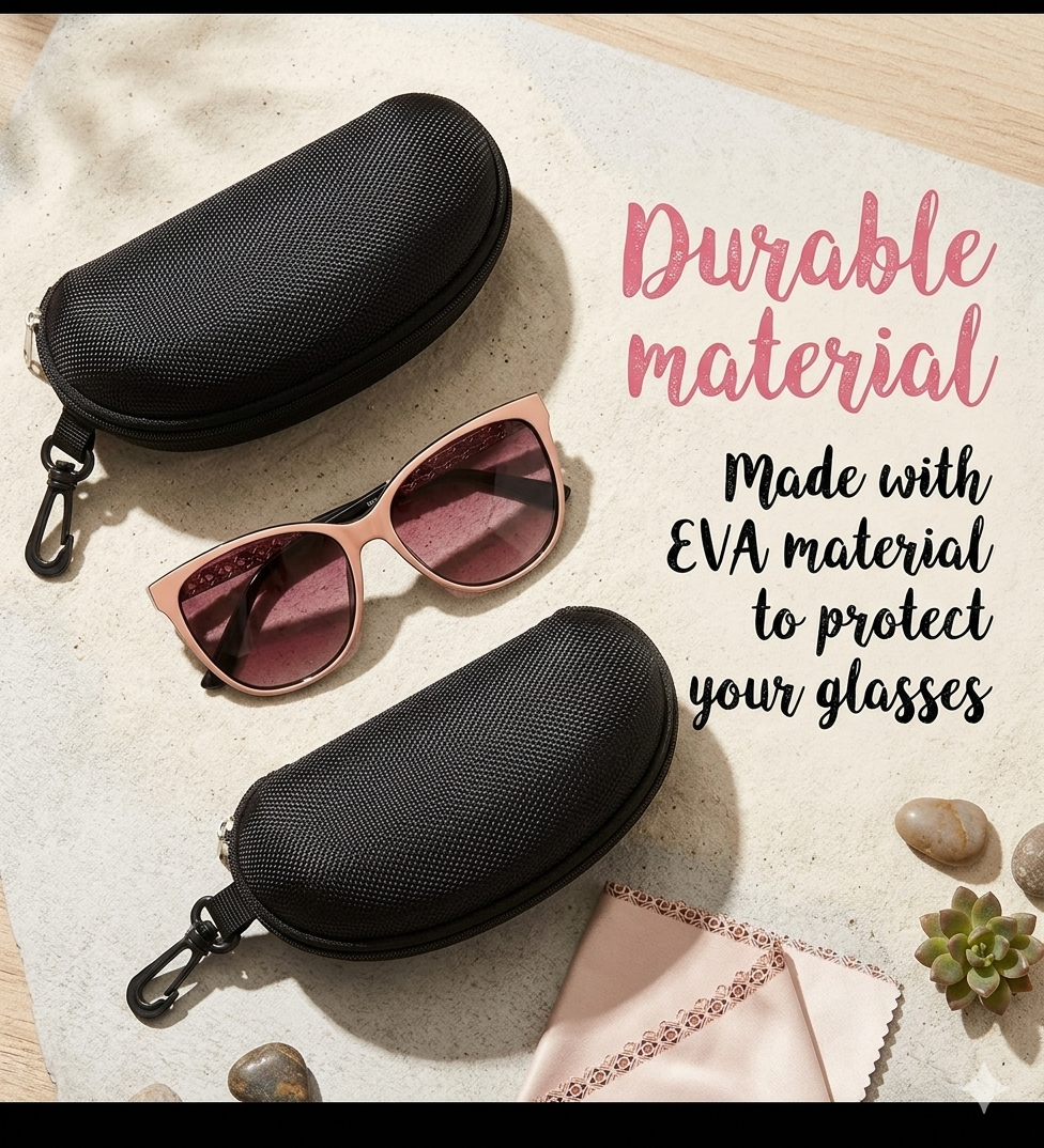 Heavy-Duty Zippered Sunglasses Case-The Dazzling Guard