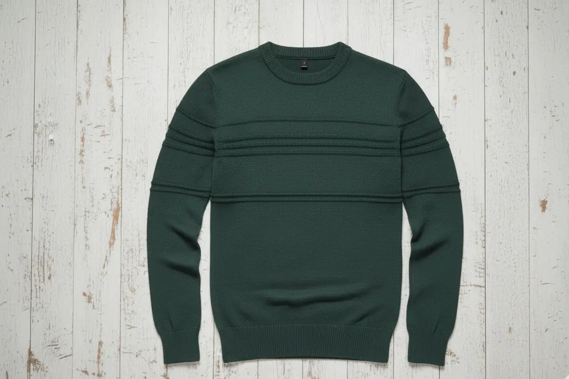 Round Neck Striped Sweater – Soft Stretch, Bold Simplicity Trendsi