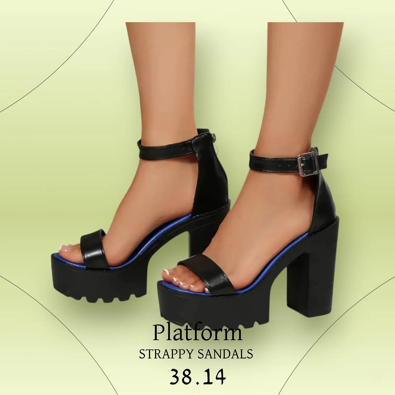 Chunky Platform Ankle Strap Sandals Trendsi