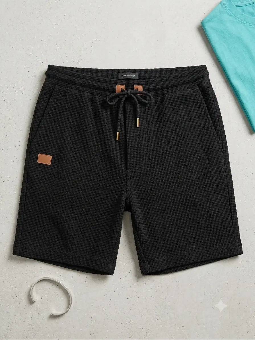 Men’s Premium Waffle Knit Shorts – Regular Fit Premium Waffle Shorts Mens | Men’s Regular Fit Shorts