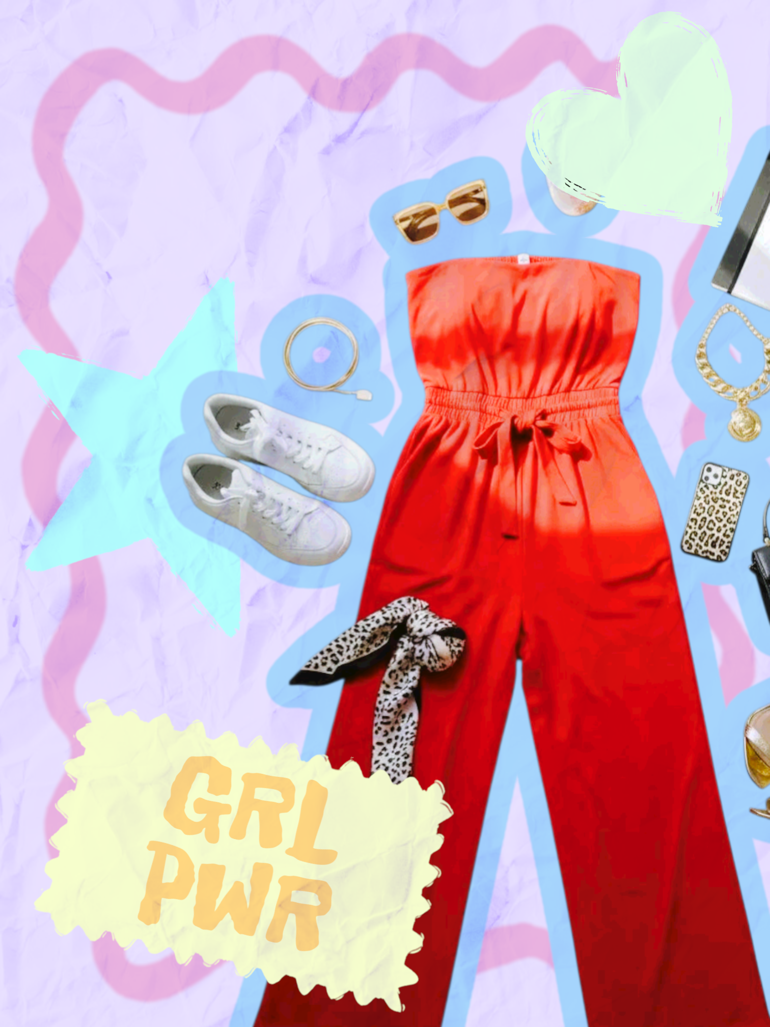 Tube Top Jumpsuit with Drawstring Waist