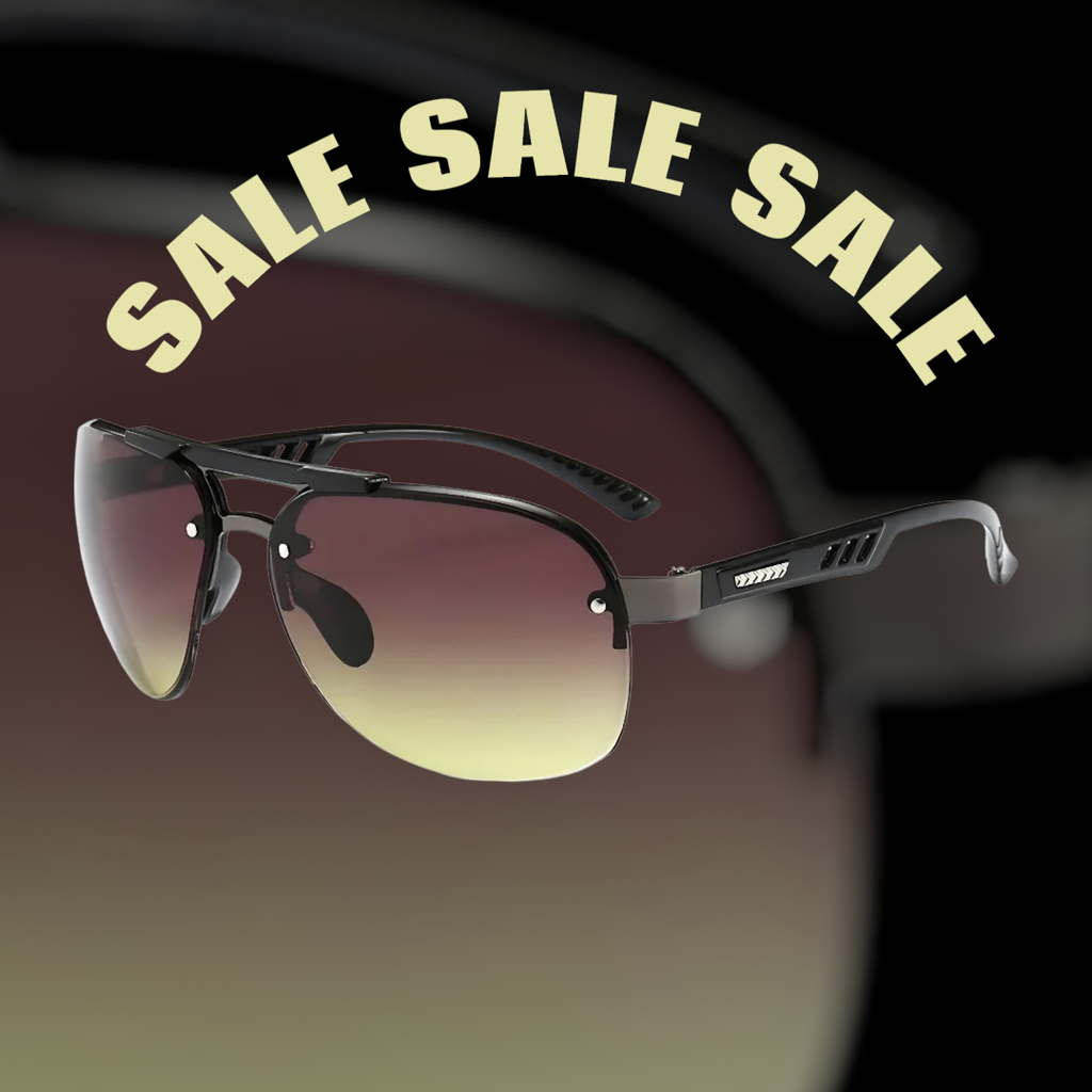 Men's Rimless Aviator Sunglasses | Lightweight Flat-Top-UV400 Protection