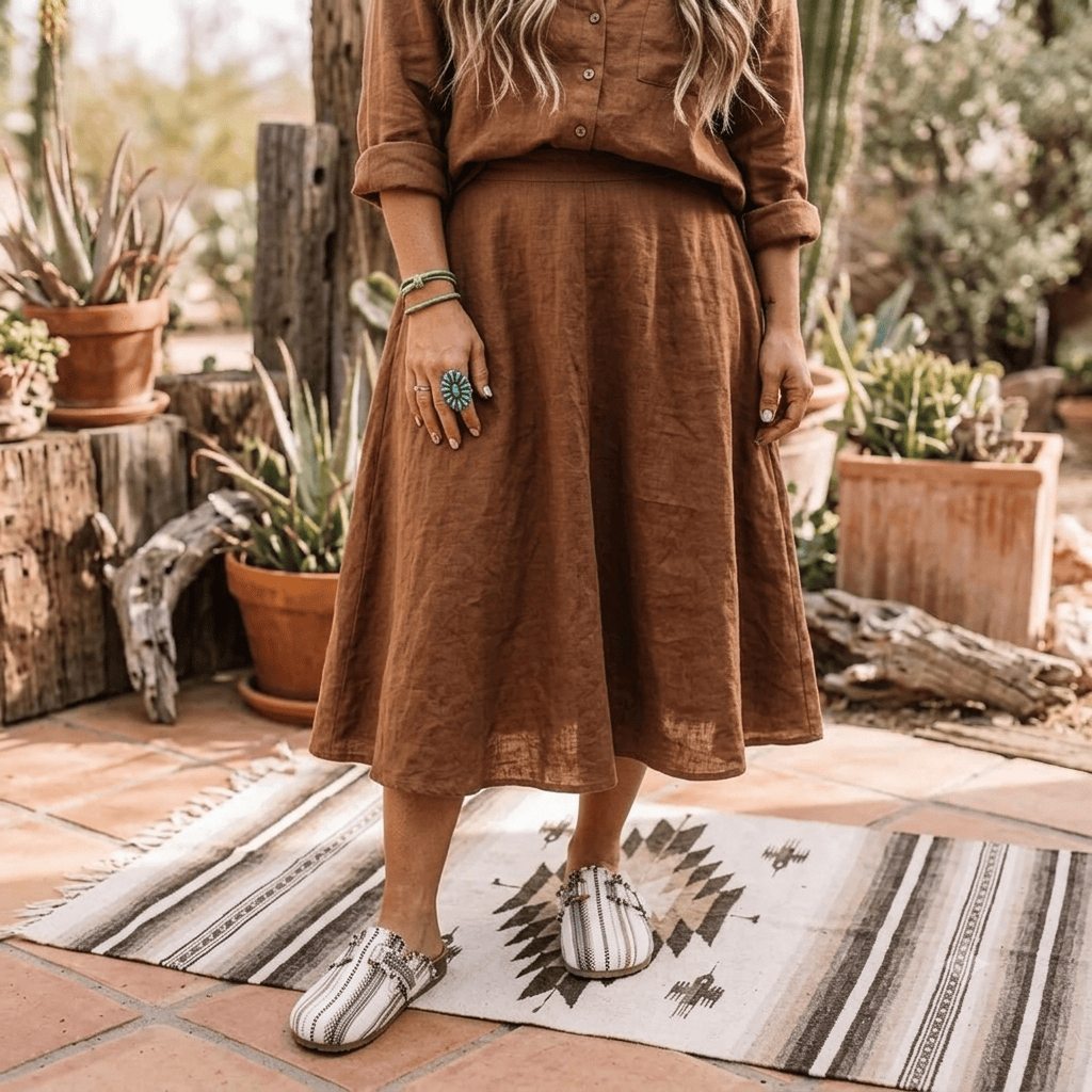 Classic Round-Toe Canvas & Leather Loafers Round Toe Flats Loafers - Dias Dazzling Discoveries
